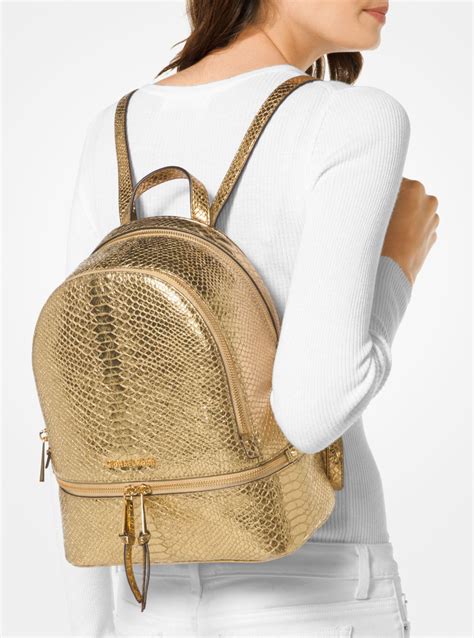 gold michael kors backpack|Michael Kors Backpack sale clearance.